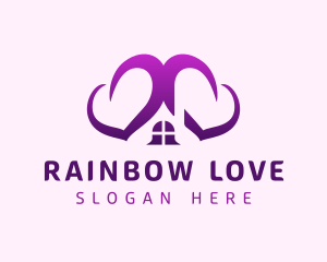 Purple Heart House logo design