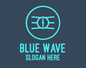 Blue - Blue Wristwatch Time logo design