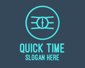 Minute - Blue Wristwatch Time logo design