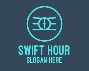 Hour - Blue Wristwatch Time logo design