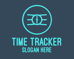 Stopwatch - Blue Wristwatch Time logo design