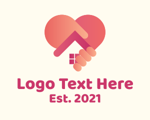 Land Developer - Heart House Dealer logo design