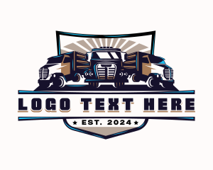 Courier - Truck Fleet Cargo logo design