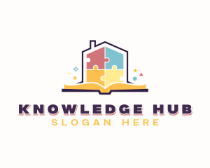 Learning - Puzzle Book Learning logo design