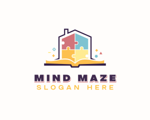 Puzzle - Puzzle Book Learning logo design