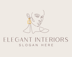 Elegant Beauty Earring logo design