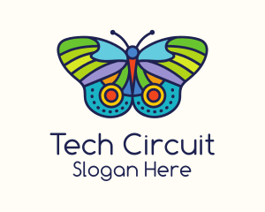 Colorful Moth Insect Logo