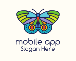 Colorful Moth Insect Logo