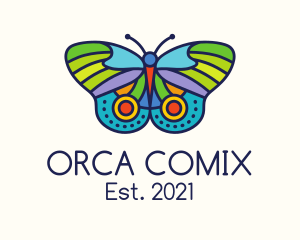Butterfly Garden - Colorful Moth Insect logo design