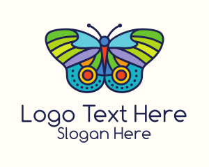 Colorful Moth Insect Logo