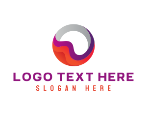 Search Engine - Colorful Sphere Letter O logo design