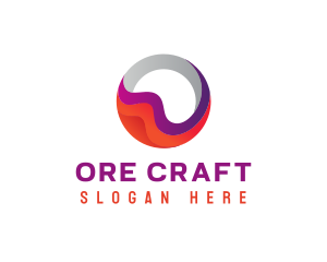 Colorful Sphere Letter O logo design