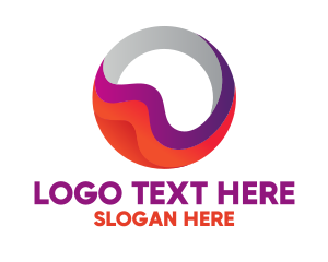 Search Engine - Colorful Sphere Letter O logo design