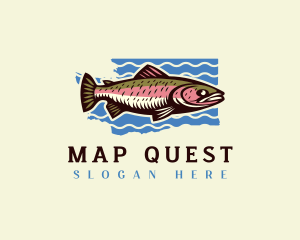 Washington Trout Fish logo design