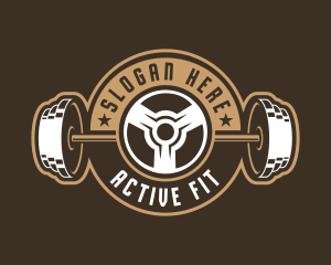 Fit - Fitness Barbell Gym logo design