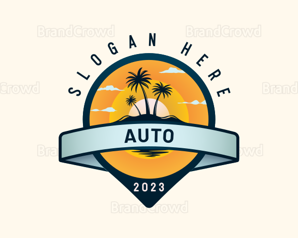 Tropical Island Vacation Logo