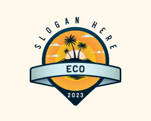 Tropical Island Vacation Logo
