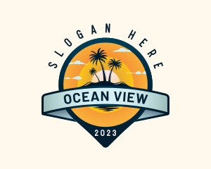 Tropical Island Vacation logo design