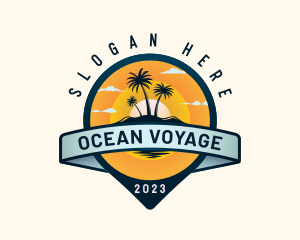 Tropical Island Vacation logo design