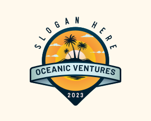 Tropical Island Vacation logo design