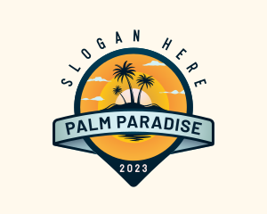 Tropical Island Vacation logo design