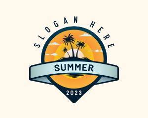 Tropical Island Vacation logo design