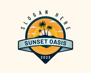 Tropical Island Vacation logo design