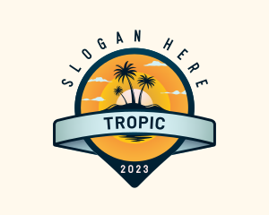 Tropical Island Vacation logo design