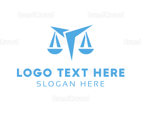 Futuristic Blue Scale Logo