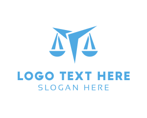 Prosecutor - Futuristic Blue Scale logo design