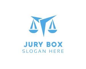 Jury - Futuristic Blue Scale logo design