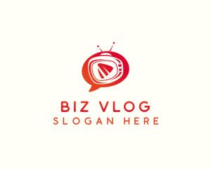 Vlog - Television Entertainment Media logo design