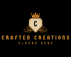 Bespoke - Ribbon Crown Shield logo design