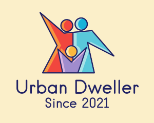 Resident - Colorful Family Care logo design