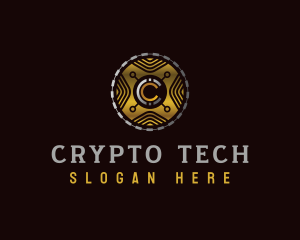 Crypto Digital Currency logo design