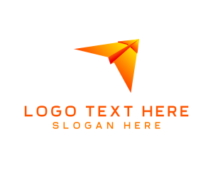Courier - Plane Logistics Delivery logo design