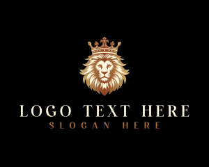Sophisticated - King Crown Lion logo design