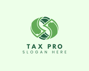 Taxation - Cash Currency Flow logo design