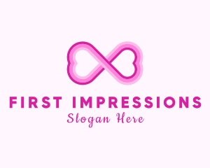 Infinity Dating Heart logo design