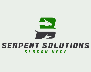 Serpent - Dragon Serpent Letter B logo design