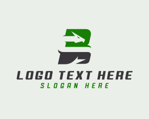 Racing Team - Dragon Serpent Letter B logo design