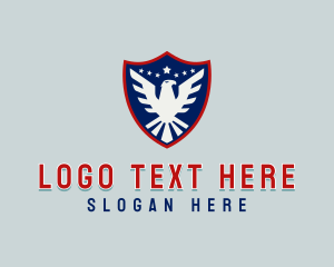 Veteran - America Eagle Shield logo design