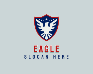 America Eagle Shield logo design