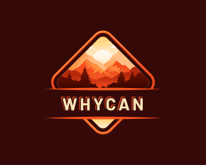 Campsite - Explore Mountain Outdoors logo design