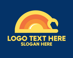 Sun Solar Mechanic Wrench logo design