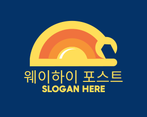 Sun Solar Mechanic Wrench logo design