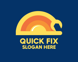 Sun Solar Mechanic Wrench logo design