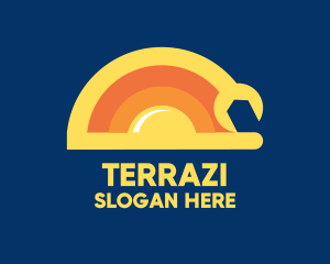 Sun Solar Mechanic Wrench logo design