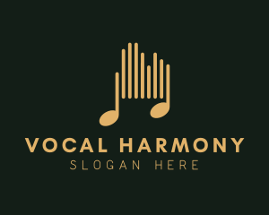 Voice - Soundwave Musical Notes logo design