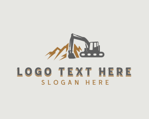Builder Quarry Excavator logo design